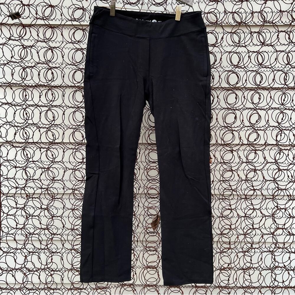 Betabrand Black Straight Leg Dress Yoga Pants Medium Petite